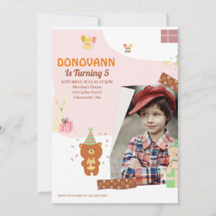 Boys 5st Birthday Party, Primary Color Cards