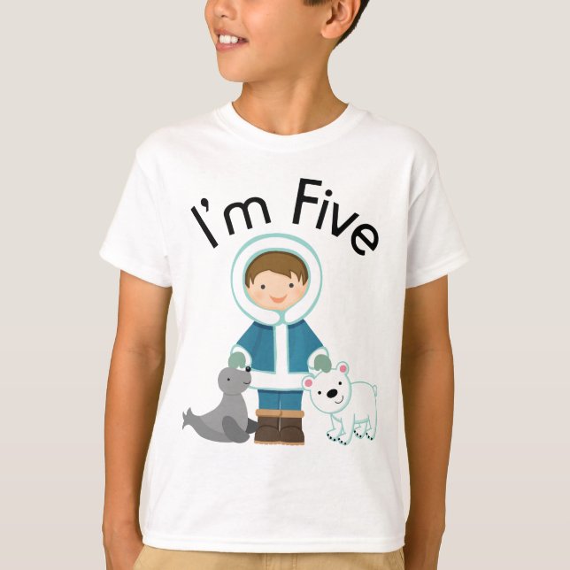 Boys 5th Birthday T-Shirt (Front)