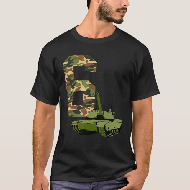 Boys 6th Birthday Military Tank Battle Truck 6 Yea (Front)