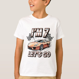 Boys 6th Birthday Race Car Outfit – Let’s Ride car T-Shirt