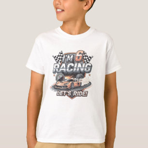 Boys 6th Birthday Race Car Outfit – Let’s Ride car T-Shirt