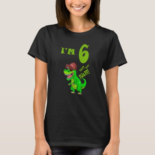 Boys 6th Birthday Rex Dinosaur  Rawr Im 6 Kids Tr T_Shirt