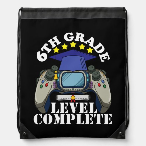 Boys 6th Grade Graduation 2022 Video Game Class Drawstring Bag