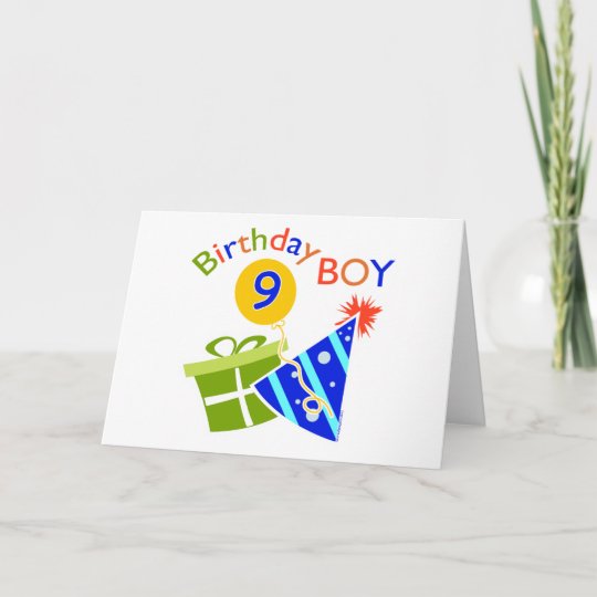 Boys 9th Birthday Card | Zazzle.com