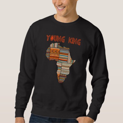 Boys African Attire Kente Print Little Kids Young  Sweatshirt