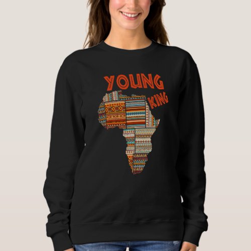 Boys African Attire Kente Print Little Kids Young  Sweatshirt