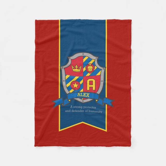Boys Alex or A name and meaning blanket (Front)