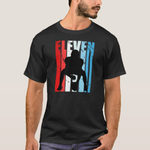 Boys American Football 11th Birthday Quarterback V T-Shirt