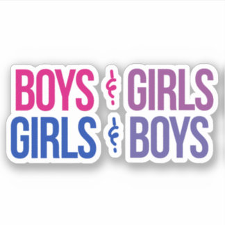 Boys and Girls Girls and Boys Sticker