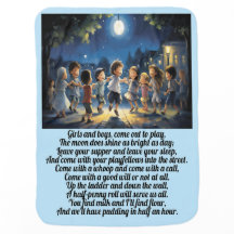 Boys and Girls - Nursery Rhyme Baby Blanket
