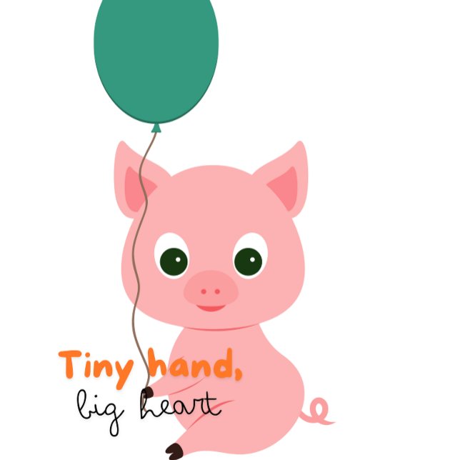 Boys And Girls Teen Cute pig Graphic Print T-shirt (little cute pig)