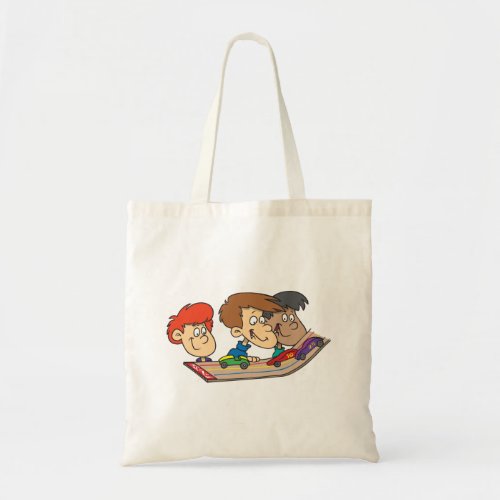 Boys And Model Race Cars Tote Bag