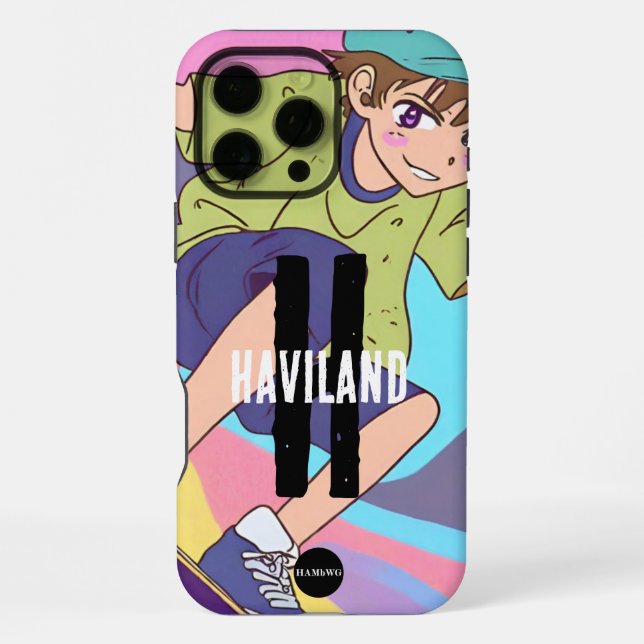 Boy's Anime Style Custom Cell Phone Case HAMbWG (Back)