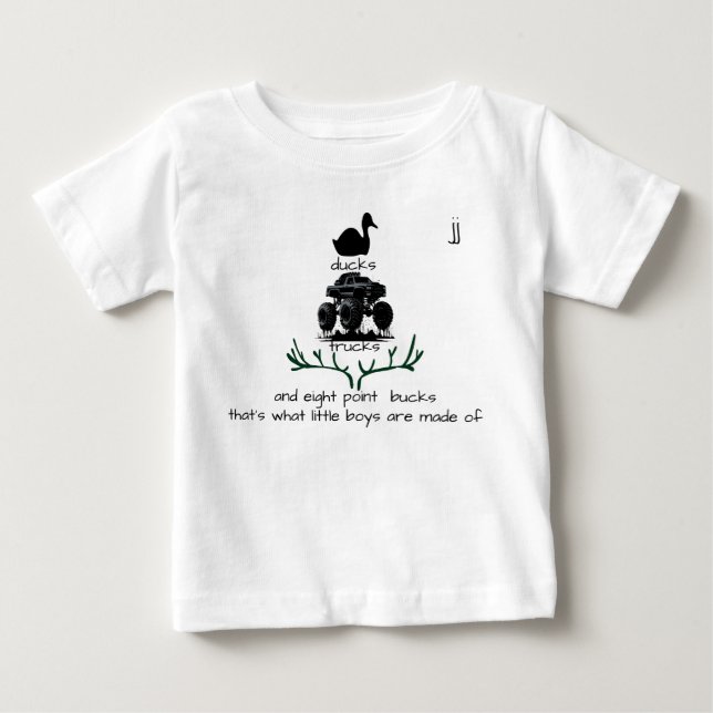 "...boys are made of..." Customizable Baby T-Shirt (Front)