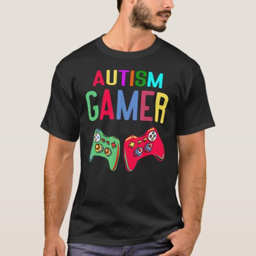 Boys Autism Gamer Autism Awareness Month Gaming Da T_Shirt