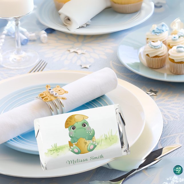  Boy's Baby Dino Hatching Egg  Baby Shower   Hershey's Miniatures (Creator Uploaded)