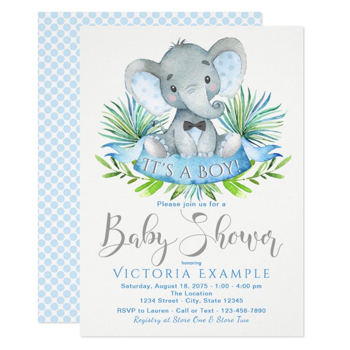 zazzle elephant baby shower