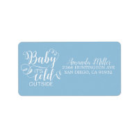 Boys Baby It's Cold Outside Address Label