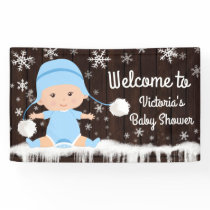 Boys Baby Its Cold Outside Baby Shower Banner