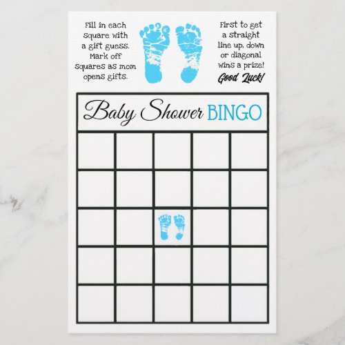 Boys Baby Shower Bingo and Who Knows Mommy Best Flyer