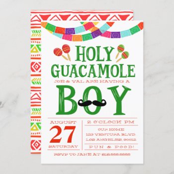 Boy's Baby Shower Fiesta Invitation by party_depot at Zazzle