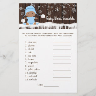 Boys Baby Shower Games Flyer