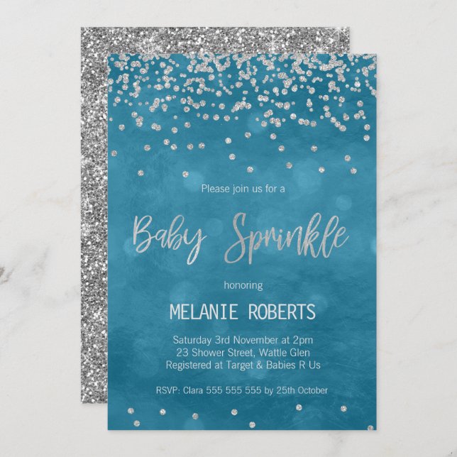 Boys Baby Sprinkle Baby Shower Invitation (Front/Back)