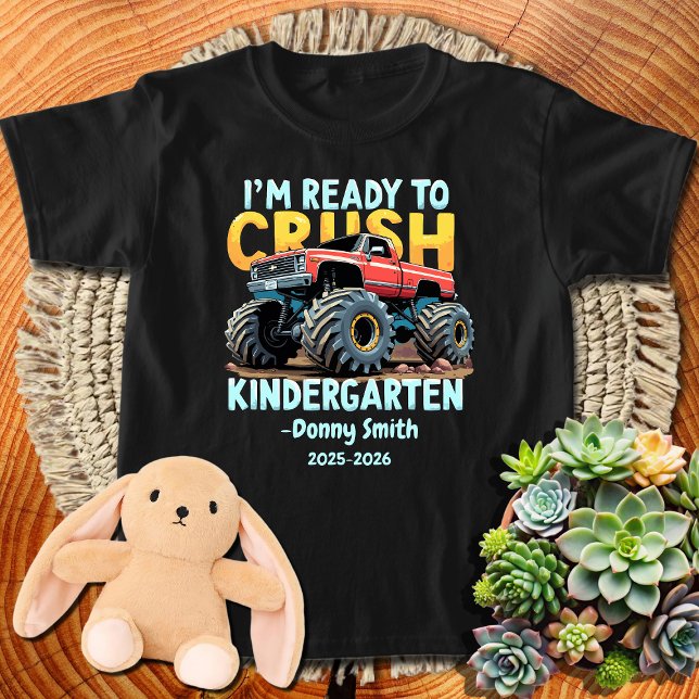 Boys Back to School Ready To Crush Kindergarten T-Shirt (Creator Uploaded)