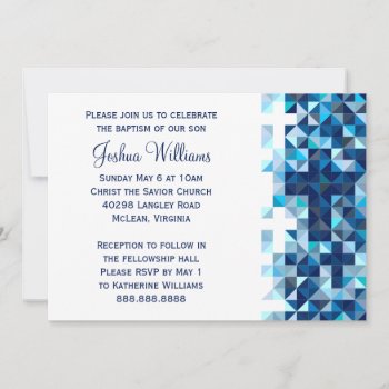 Boys Baptism Baby Dedication First Holy Communion Invitation by OnceForAll at Zazzle