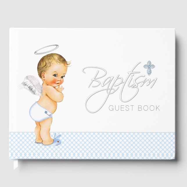 Boys Baptism Guest Book (Front)