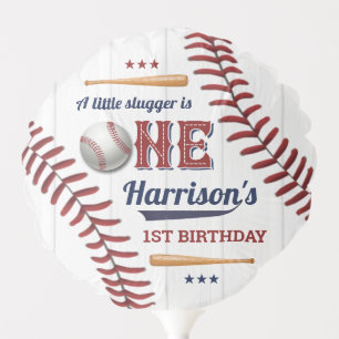 Boys Baseball 1st Birthday Balloon