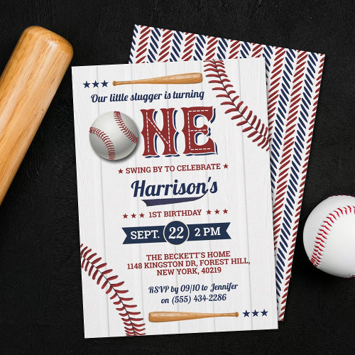 Boys Baseball 1st Birthday