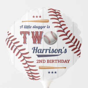 Boys Baseball 2nd Birthday Balloon