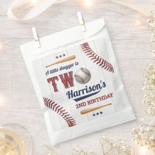 Boys Baseball 2nd Birthday Favor Bag