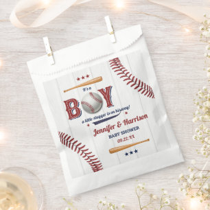 Boys Baseball Baby Shower Favor Bag