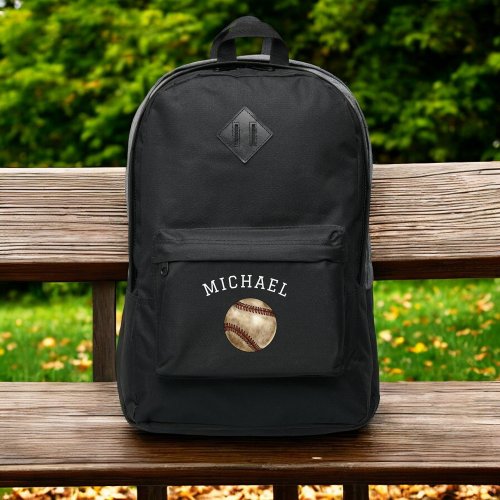 Boys Baseball Ball Kids Sports School Port Authority Backpack