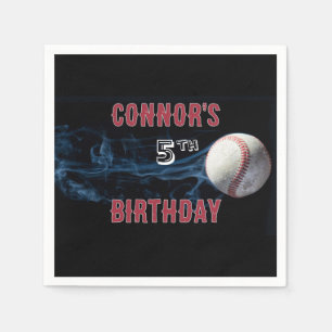 Boys Baseball Birthday Napkins