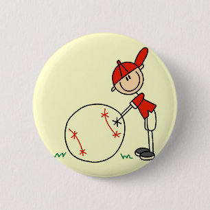 Boys Baseball Customize Tshirts and Gifts Button