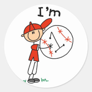 Boy's Baseball I'm 1 Tshirts and Gifts Classic Round Sticker