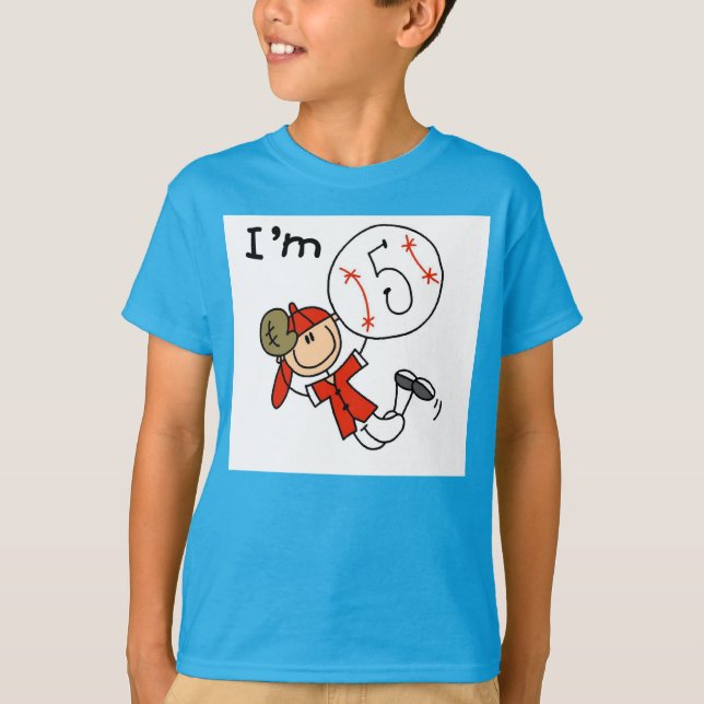 Boy's Baseball I'm 5 T-Shirt (Front)