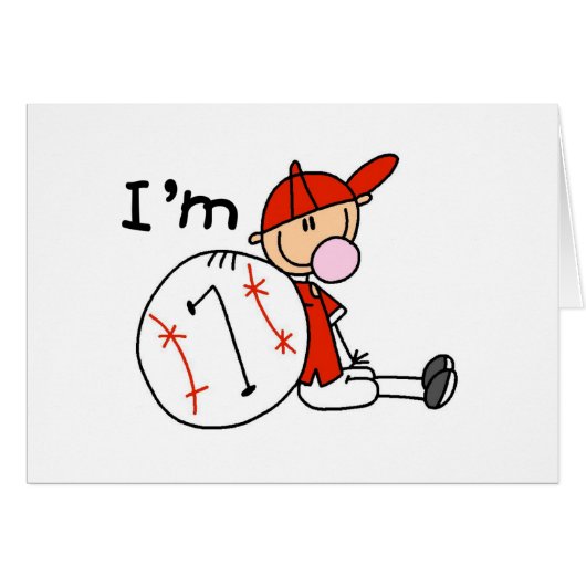 Boy's Baseball I'm 7 Cards (Front Horizontal)