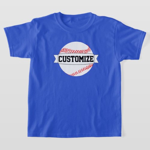 Boys Baseball Player Custom TeamSchool Name T_Shirt