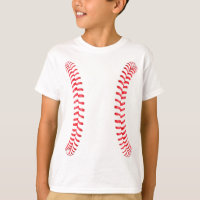 Boys Baseball Player Vertical Stitches Seams