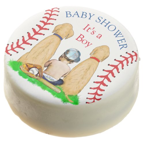 Boys Baseball Themed Baby Shower 2 Labs and Baby Chocolate Covered Oreo