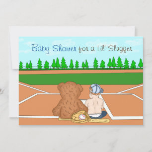 Boy's Baseball Themed Baby Shower Invite