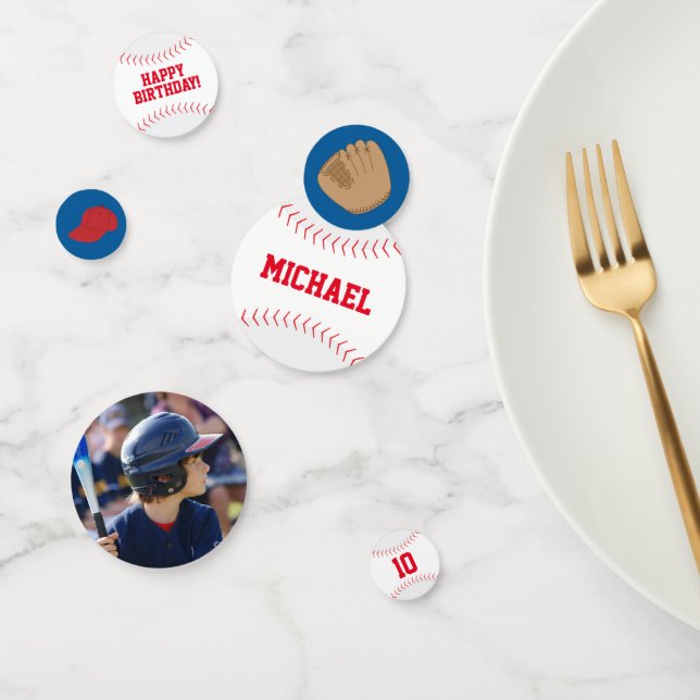 Boys Baseball Themed Birthday Confetti (Group)