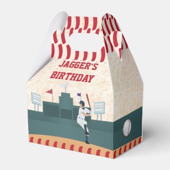 Boys Baseball Themed Party Favor Box by KarisGraphicDesign at Zazzle