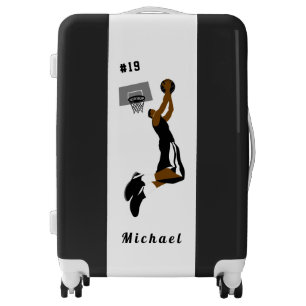 Boys Basketball Player Kids Team Number & Name Fun Luggage