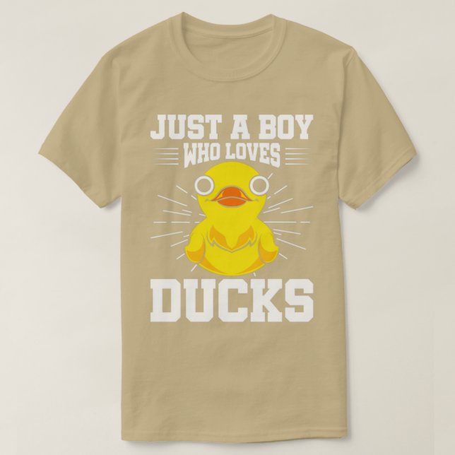 Boys Bath Duck Duckling Bath Toy Rubber Duck T-Shirt (Design Front)