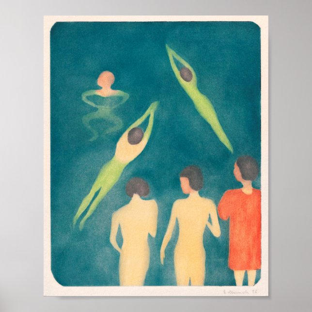 "BOYS BATHING" BY EDVARD MUNCH 1896 POSTER (Front)